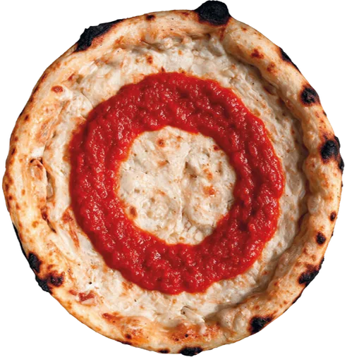 Crust+ pizza, top view